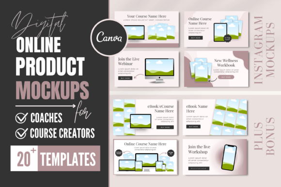 Download Digital Product Mockup Listing Canva Template - Digital Collection