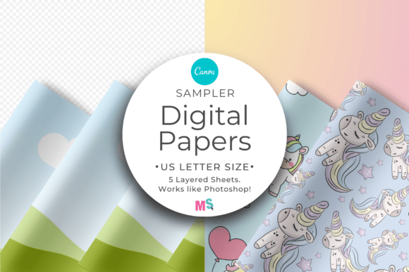 Download Digital Papers Single Canva Mockup - Digital Collection