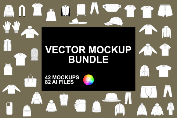 Download Vector Clothing Mockups Bundle - Mockups Collection